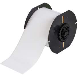 BBP33 Metallized Polyester Permanent Labels 3 in W x 85 ft L Light Gray