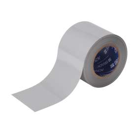 ToughStripe(R) Floor Marking Tape Roll - Polyester, Solid Color, Gray, 4" x 100'