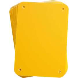 Blank Plastic Signs, 4.25" H x 6.25" W, Pack of 10, Yellow