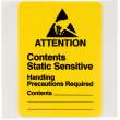 ATTENTION CONTENTS STATIC SENSITIVE HANDLING PRECAUTIONS REQ Labels, 2.5