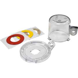 Clear Push Button Lockout, Small Base + Short Cover, Button 16 mm