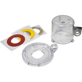 Clear Push Button Lockout, Medium Base + Medium Cover, Button 22 mm