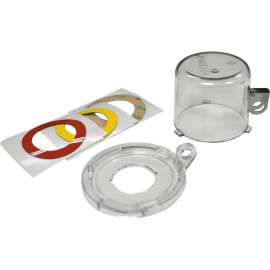 Clear Push Button Lockout, Large Base + Medium Cover, Button 30 mm