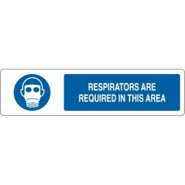Respirators Are Required In This Area Sign, Polystyrene