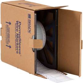 Low Smoke Zero Halogen Double Sided PermaSleeve Heat Shrink Tubing, 0.5" Dia x 0.5" W, White