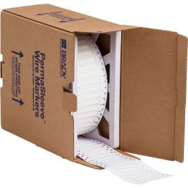 BradyPrinter Series Low Smoke Zero Halogen PermaSleeve Heat Shrink Tubing, Roll of 7500 Each, White, 0.187"