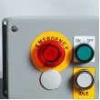 EMERGENCY STOP Raised Panel Labels, 2.36
