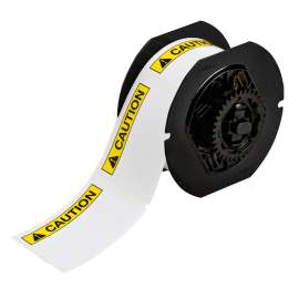 All Weather Permanent Adhesive Vinyl Labels ANSI CAUTION Header for B30 Printers - 2.25" x 3"