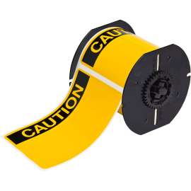 All Weather Permanent Adhesive Vinyl Labels OSHA CAUTION Header for B30 Printers - 4" x 6"