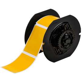 All Weather Permanent Adhesive Vinyl Labels for B30 Printers - 3 in H x 2.25 in W Yellow