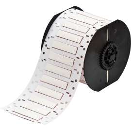 B33 Series PermaSleeve HX Heat Shrink Wire Marking Sleeves, 0.25" Dia x 2" W, White, Roll of 400