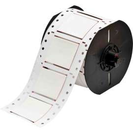 B33 Series PermaSleeve HX Heat Shrink Wire Marking Sleeves, 1" Dia x 2" W, White, Double-Side Printable
