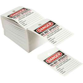 Danger Tag Polyester 6 in H x 3.875 in W White 250/RL