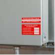 Pre-Printed SOLAR DC DISCONNECT Warning Labels, 1