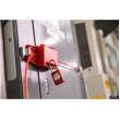 Compact SafeKey Key Retaining Nylon Padlock 1.5in Aluminum Shackle KD Orange 6PK