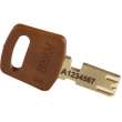 Compact SafeKey Key Retaining Nylon Padlock 1 in Aluminum Shackle KD Brown 6PK