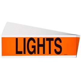 Lights Conduit and Voltage Lbls 2.25 in H x 9 in W BK on OR 25/PK