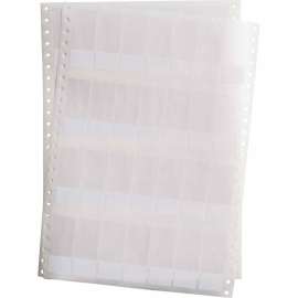 DATAB Self-Laminating Vinyl Lbls 2.5 in H x 1 in W White, Clear 2500/PK