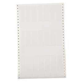 DATAB Self-Laminating Vinyl Lbls 4 in H x 1 in W White, Clear 2500/PK