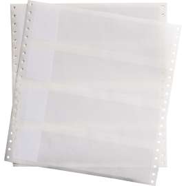 DATAB Self-Laminating Vinyl Lbls 8.5 in H x 2 in W White, Clear 1000/PK