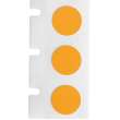 Aggressive Adhesive Multi-Purpose Nylon Labels 0.5 in Dia Black on Orange RL/240