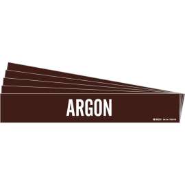 ARGON Pipe Marker Style 1HV White on Brown 1 per Card, 5 PK