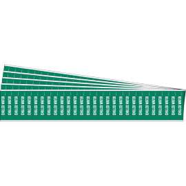 CHILLED WATER Pipe Marker Style 28 White on Green 28 per Card, 5 PK