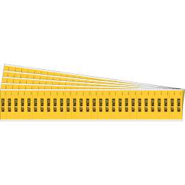 HOT WATER Pipe Marker Style 28 Black on Yellow 28 per Card, 5 PK