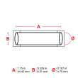 PermaSleeve(R) High Temp Heat-Shrink Labels 0.187 in Dia Yellow 1.75 in RL/100
