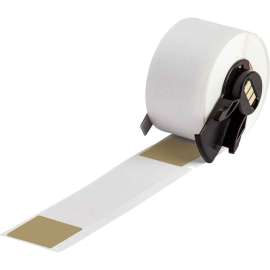 Self-Laminating Vinyl Wrap Around Labels 4 in H x 1 in W Brown, Clear RL/100