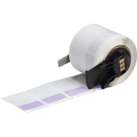 Self-Laminating Vinyl Wrap Around Labels 1.5 in H x 1 in W Purple, Clear RL/250