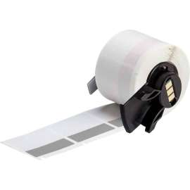 Self-Laminating Vinyl Wrap Around Labels 1.5 in H x 1.5 in W Gray, Clear RL/250