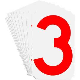 Quik-Align(R) 5160 Series Polyester 4 in Lbl Legend: 3 Red 10PK