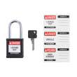 Velocity(TM) Lockout Padlocks Nylon 1.5in Shackle Clearance KD Black