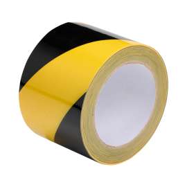 Economy Vinyl Floor Tape 3" W x 108' L PVC Yellow, Black