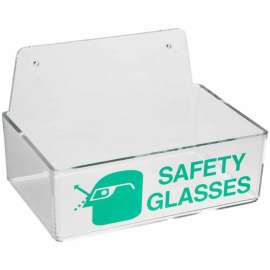 Safety Glasses Holder, 3.0" H x 9.0" W x 6.0" D, Clear