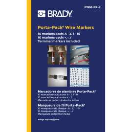 Porta-Pack(R) Wire Marker Book A to Z, 0 to 15, Plus and Minus Sign, Forward Slash
