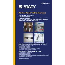 Porta-Pack(R) Wire Marker Book Repositionable Vinyl Cloth Legend: A to Z