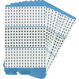 Porta-Pack(R) Wire Marker Book Refill Repositionable Vinyl V, W, X, 450 Total