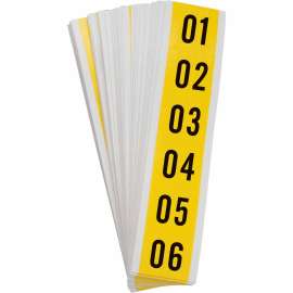 Repositionable Vinyl 1 in Black on Yellow, Numbers 01 to 99 Kit