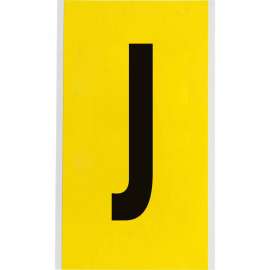 Repositionable Vinyl 6 in Black on Yellow, Letters J Card