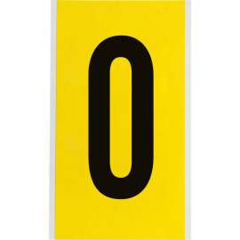 Repositionable Vinyl 6 in Black on Yellow, Letters O Card