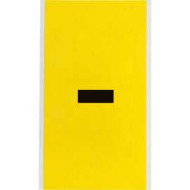 Repositionable Vinyl 6 in Black on Yellow, Letters - Card