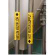 FIRE AUTO SPRINKLERS Pipe Marker, Fits Pipes 0.75