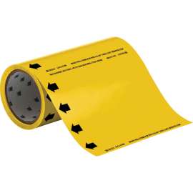 Blank Pipe Marker with Arrow, 30' H x 8" W x 30' L, Roll of 30', Fits Pipes 2" Dia. or Smaller