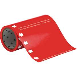 Blank Pipe Marker with Arrow, 30' H x 8" W x 30' L, Roll of 30', Fits Pipes 2" Dia. or Smaller