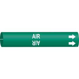 AIR Pipe Marker, Fits Pipes 0.75" Dia. Thru 1.375" Dia.