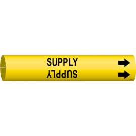 Supply Pipe Marker, 0.8125" H x 0.8125" W, Fits Pipes 0.75" Dia. Thru 1.375" Dia.