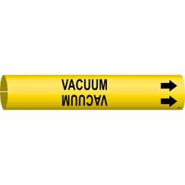 VACUUM Pipe Marker, Fits Pipes 0.75" Dia. Thru 1.375" Dia.