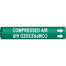 COMPRESSED AIR Pipe Marker, Fits Pipes 1.5" Dia. Thru 2.375" Dia.